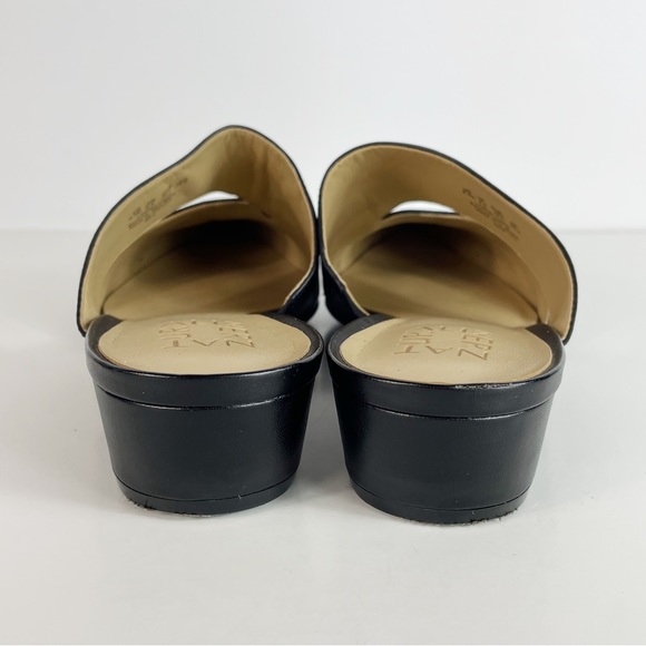 Black Suede Leather Pointed Toe Slip On Mules - Naturalizer - Picture 5 of 9